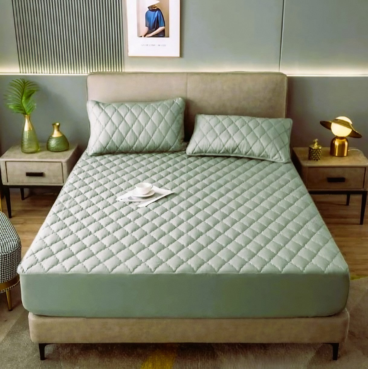 Couvre matelas + taies doux en microfibre (Lit - 03 Places)