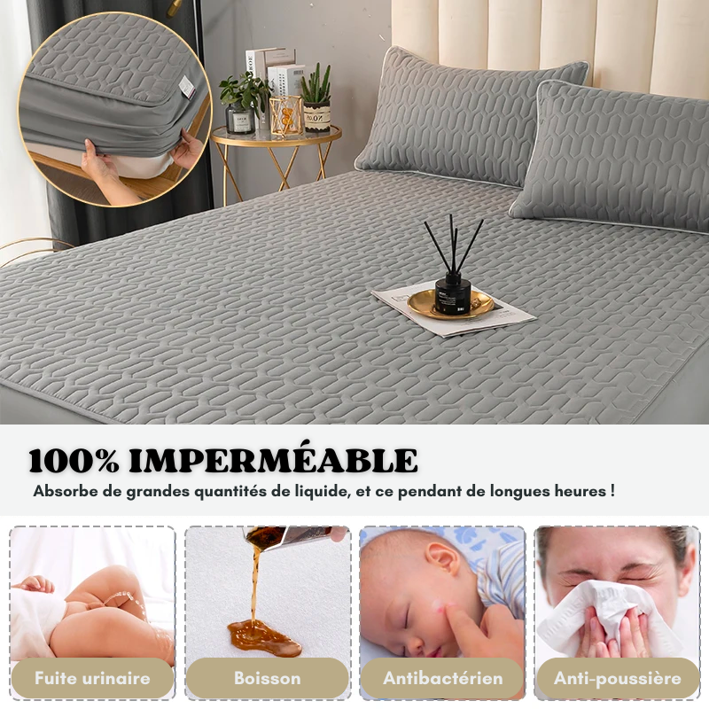 Couvre matelas + taies doux en microfibre (Lit - 03 Places)